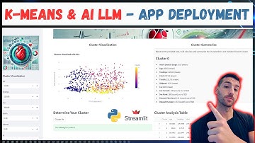 How to deploy a Kmeans Clustering ML model in a Streamlit app | Code provided