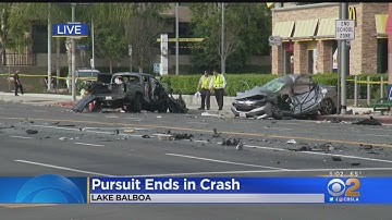 Four Injured After Police Pursuit Ends In Multi-Vehicle Crash