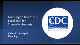 Excel Tool Tutorial #2: Analysis Planning