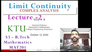 Complex Analysis | Limit and Continuity | Lecture-02