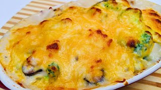 Simple Potato Broccoli Casserole With Cream Of Mushroom Soup(焗烤马铃薯西兰花) English Subtitle