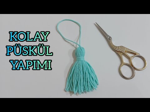 Kolay püskül yapımı ~ Şal kenarı How to make tassel yapımı ~ DIY ~ örgü modelleri