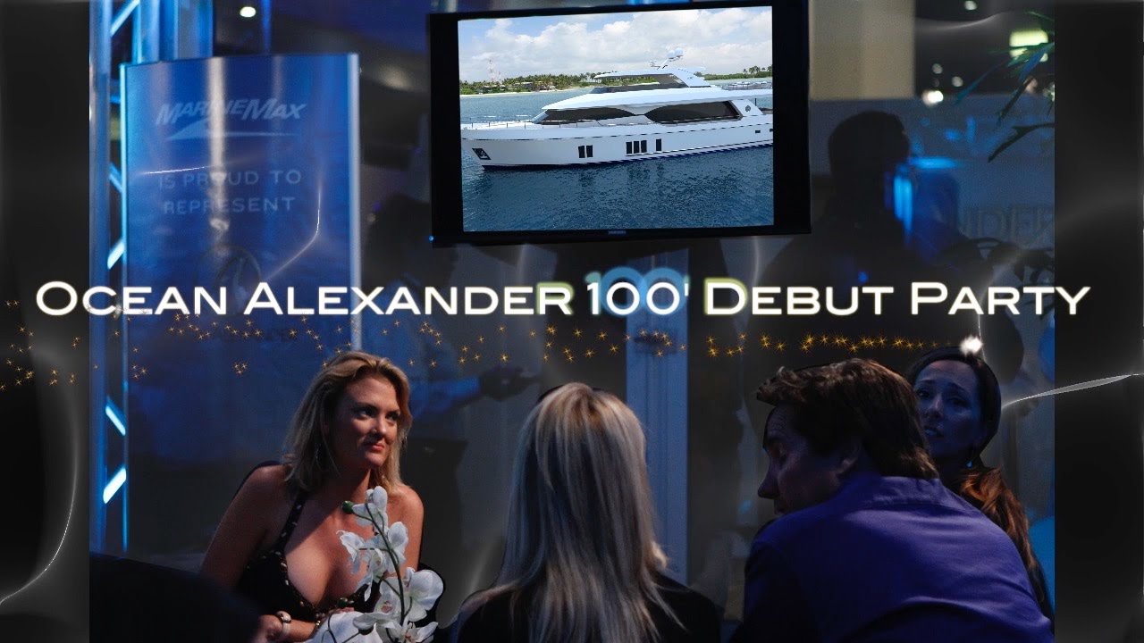 Ocean Alexander Yachts throws a party for the new 100' debut at FLIBS