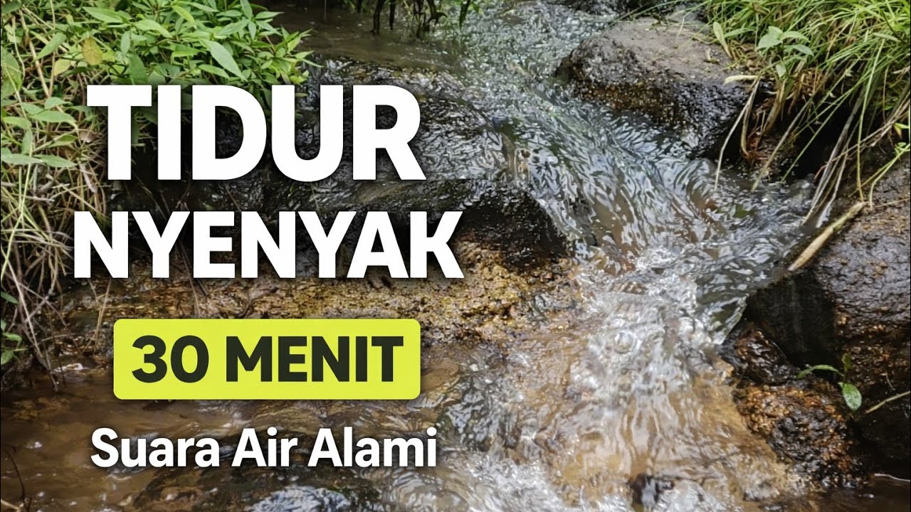 Suara Air Mengalir 30 Menit untuk Tidur Nyenyak | Relaxing Water Sound No Music