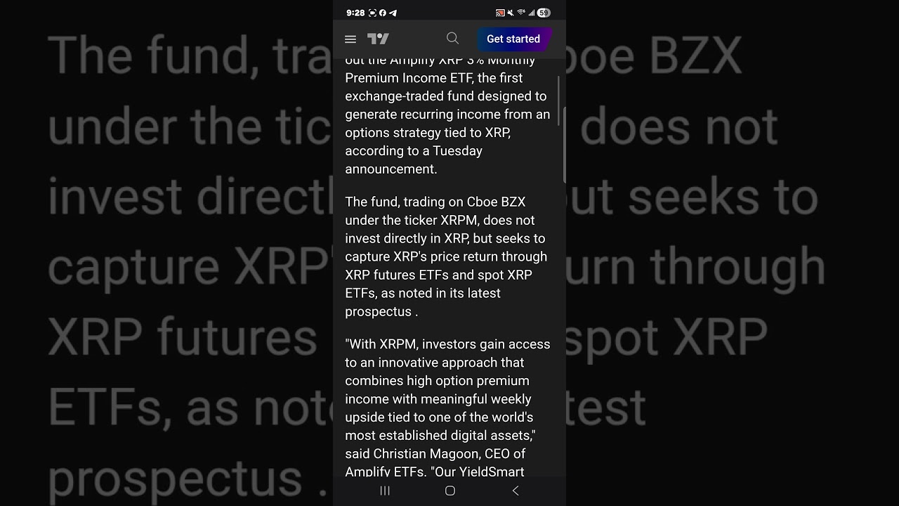 Amplify #ETFs launches first #XRP #option income ETF #XRPM - YouTube