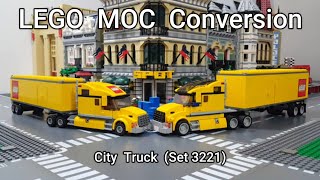 LEGO MOC City Truck Conversion (Set 3221) - Upgrading the Classic Tractor Trailer!!