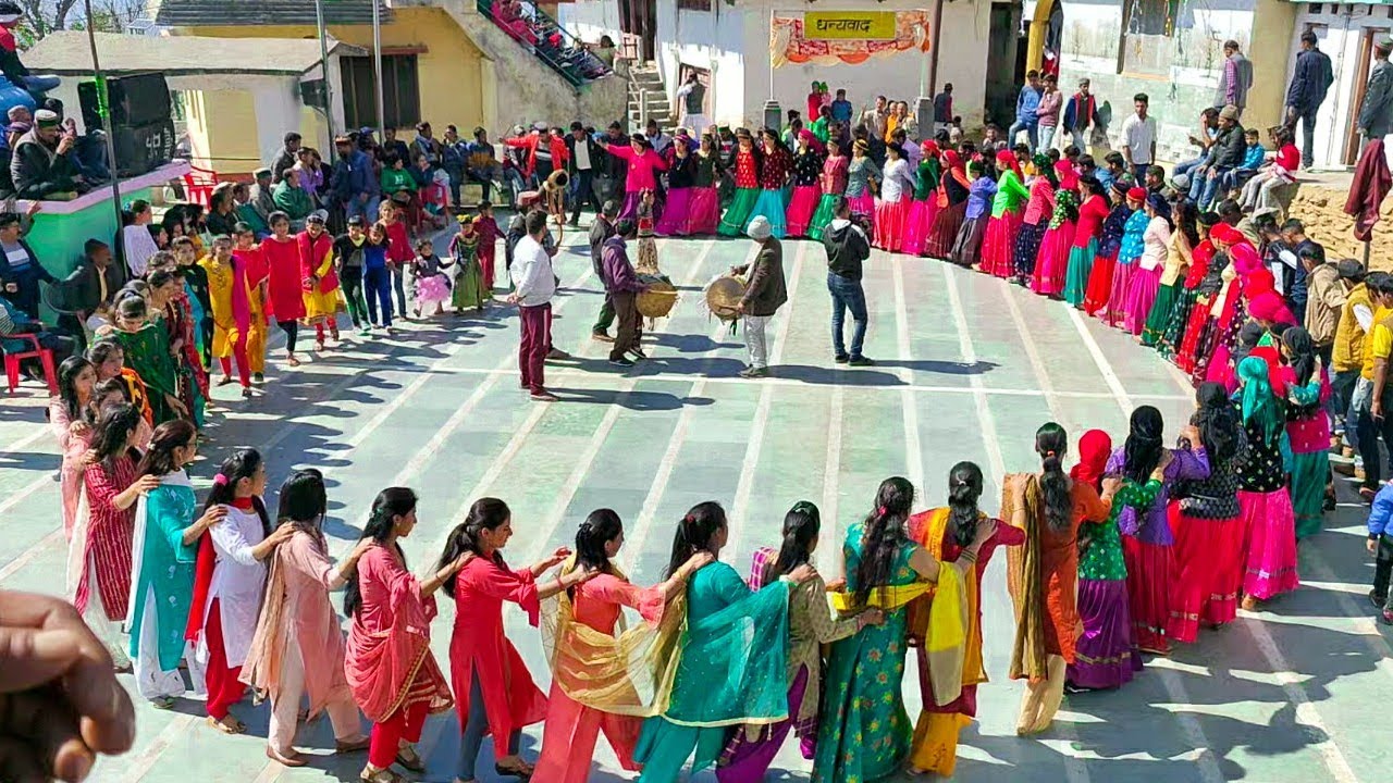 जौनसारी लोक हारूल नृत्य, chakrata dance steping, pahari dance video, jaunsari traditional dance