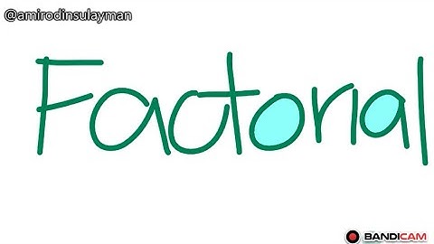 How to do  Basic Factorial (Tagalog)