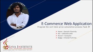 🔴 Program the cart total price calculation process | Java Institute | Web Programming 1 | Task 29