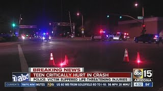 Teen critically hurt after being hit by car in Tempe