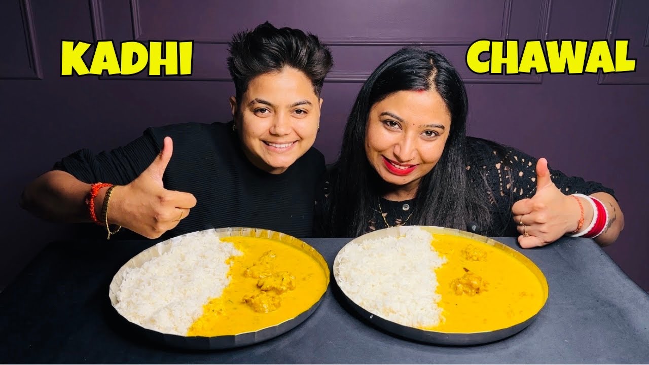 ASMR Eating Kadhi Chawal Mukbang 😍
