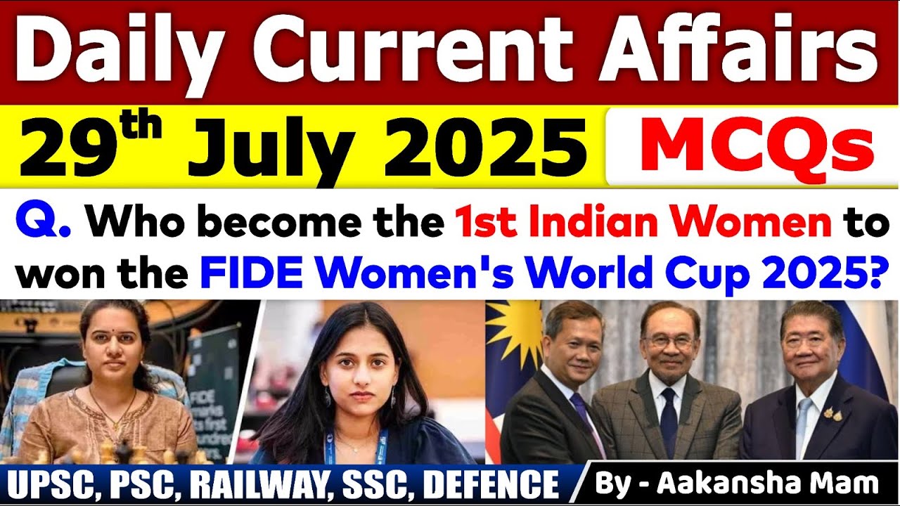 29th July 2025 | July Daily Current Affairs 2025 | July Current Affairs ...