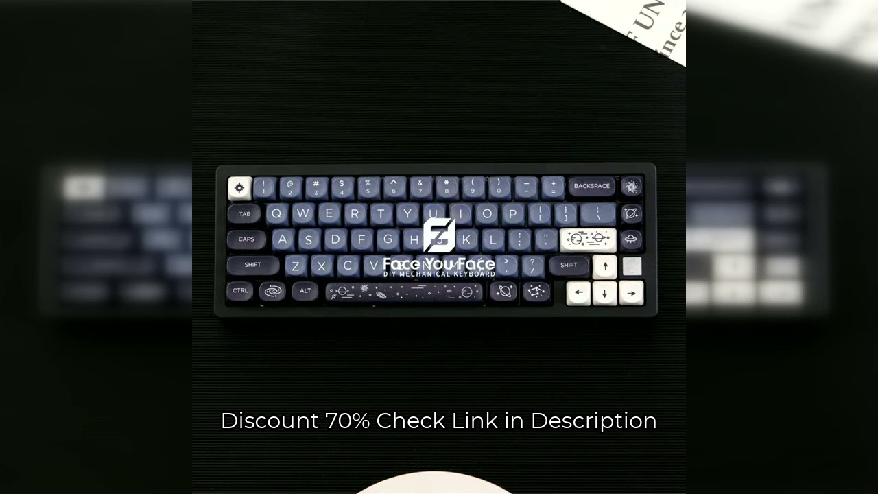 Galaxy Theme Key Cap 129 Keys GMK MOA Profile DYE-SUB PBT Keycap with 1.75U 2U Shift for MX Switch M