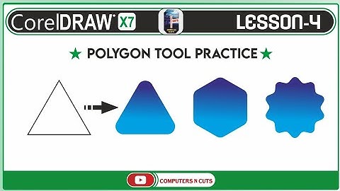 How to round corners of polygon shapes? || Lesson-4 || #coreldraw #coreldrawx7 #coreldrawtutorial