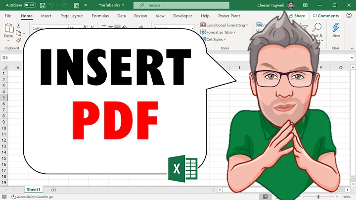 How to EMBED / INSERT / LINK a PDF File in an Excel Cell