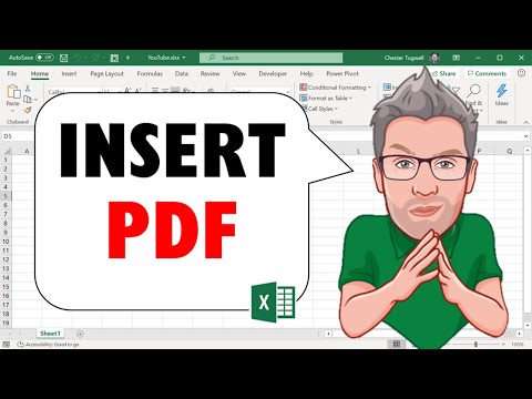 How to EMBED / INSERT / LINK a PDF File in an Excel Cell