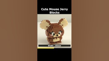 Cute Mouse Jerry A638 Mini Blocks Preview #lego #brick #miniblock #nanoblock