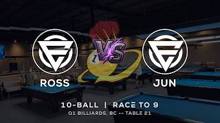 ROSS vs JUN - Q1 BILLIARDS - TABLE 21 | EvoSports