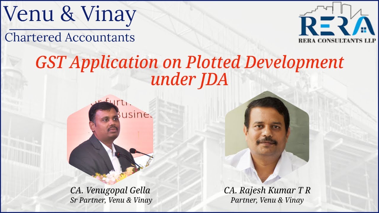 GST Application on Plotted Development under JDA by CA Venugopal Gella ...