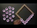 Easy paper flowers wall hanging / paper crafts video / home decoration ideas / paper wall hanging 