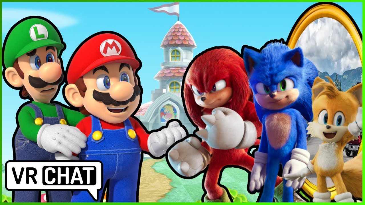 Mario and Luigi Meet Team Movie Sonic || VR CHAT