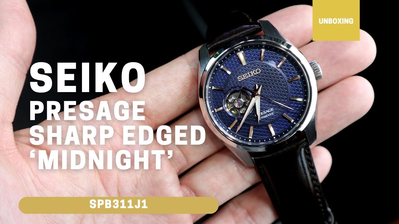 Unboxing Seiko Presage Sharp Edged 'Midnight' SPB311J1 - YouTube