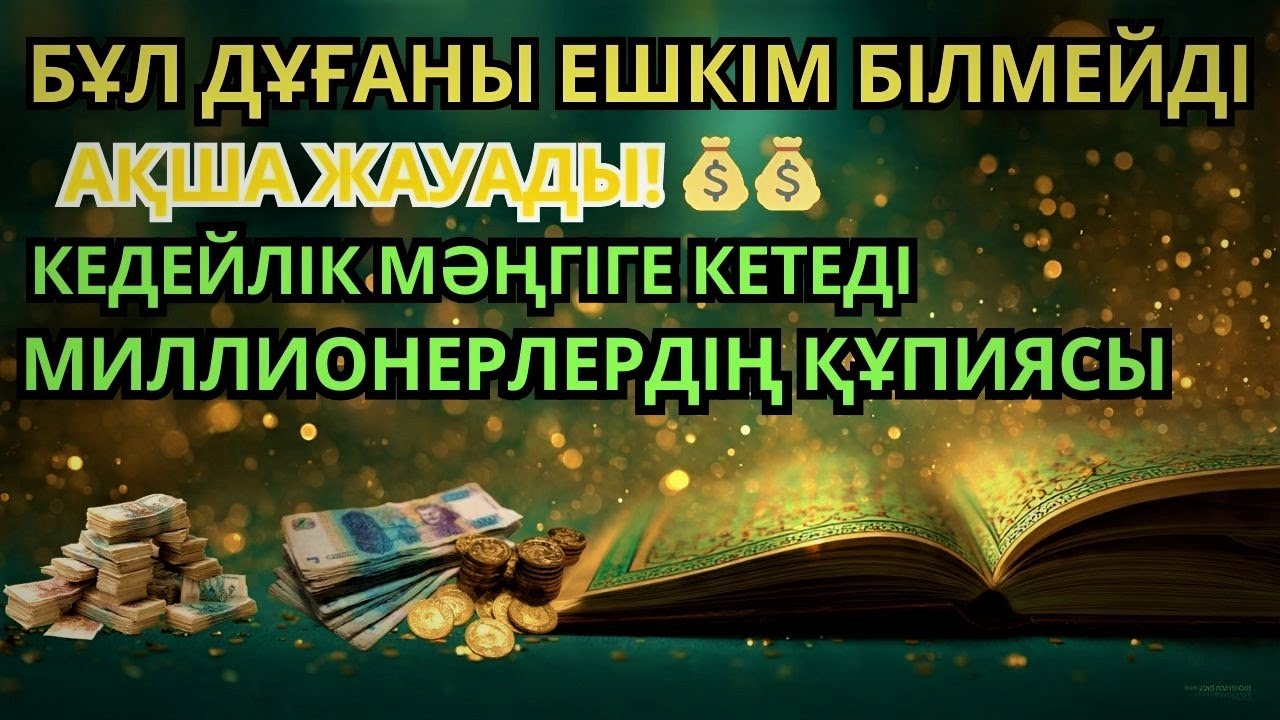 Миллионерлер жасырған құпия дұға ашылды! Ақша судай ағады...😱😱