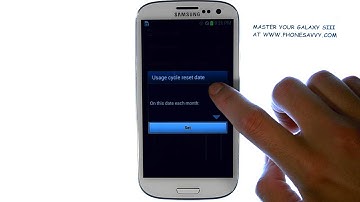 Samsung Galaxy SIII - How do I View Data Usage and Limit it