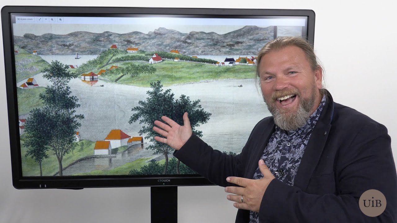 Bergen sett fra baksiden for 200 år siden.