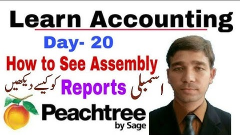 How to see Report of Assembly items in Urdu Hindi| Peachtree Accounting Day-20| the education forum