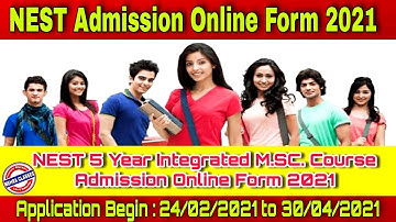 NEST 2021 Admission Online Form || National Entrance Screening Test (NEST 2021) Mehra Classes Bhopal
