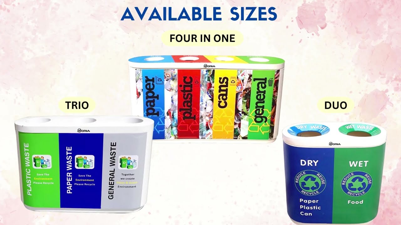 FRP Trio Dustbin Mofna Outdoor Dustbin 