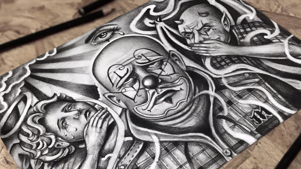 TATTOO TIME LAPSE | Black And Grey Realism Chicano Tattoo