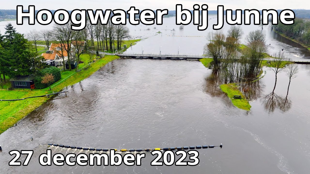 Hoogwater op de Vecht bij Junne, 27 december 2023
