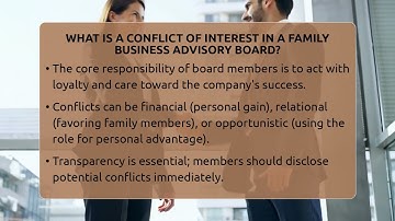 What Is A Conflict Of Interest In A Family Business Advisory Board? - Keeping Business In The Family