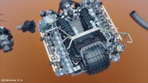 Assembling V8 biturbo engine.