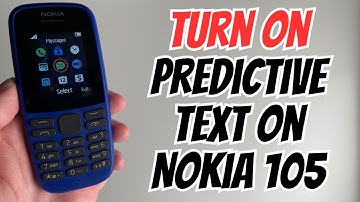 How To Turn On Predictive Text on Nokia 105