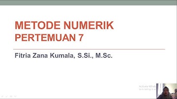 METODE NUMERIK P7 PART 1/2 | METODE NEWTON-RAPHSON UNTUK MENYELESAIKAN PERSAMAAN NON LINIER