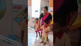 #anganwadicentre #trending #preschool education 💕 learning about new skills development 🥰 childrens