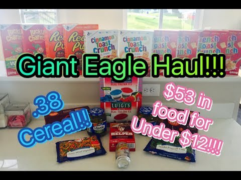 GIANT EAGLE HAUL!!~~ .38 Cereal Free Hamburger Helper & More!!!