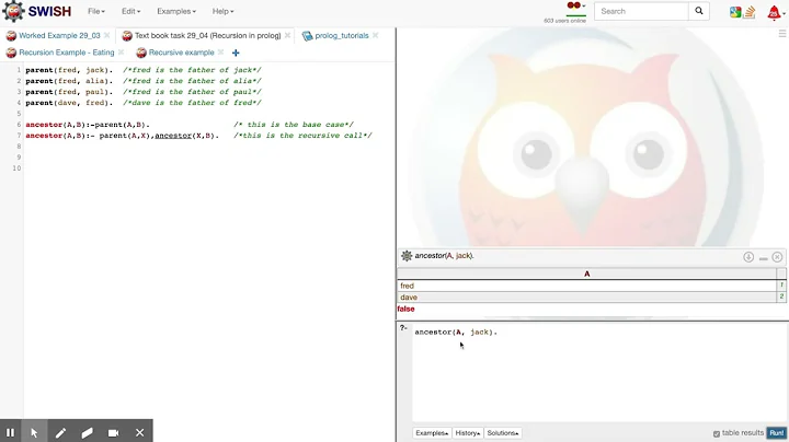 Recursion in Prolog   Example 2