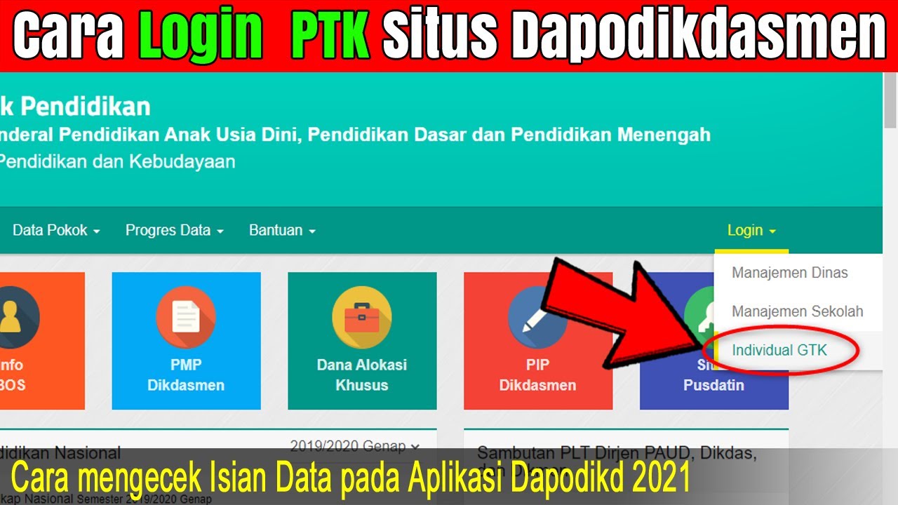 Cara Login Akun PTK di Dapodikdasmen