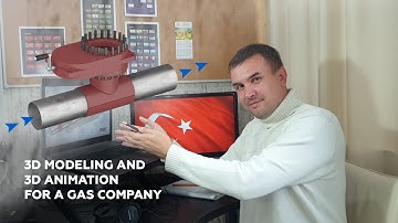3d modeling and 3d animation of the gas pipe repair process