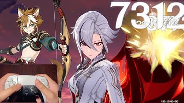 Machine Gun Gorou vs Arlecchino (No macro)