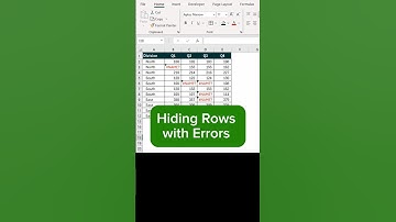 Hiding Rows with Errors in #Excel