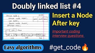 Doubly Linked List#4 | Insert a node After key #doublylinkedlist #dsa