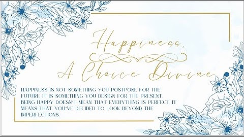 Happiness, A Choice Divine | Powerful Motivational video #happinessisachoice