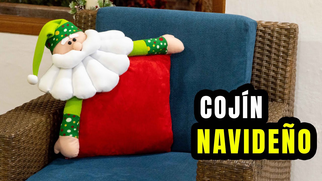 Cojín Navideño con Papá Noel DIY ( MOLDES GRATIS)