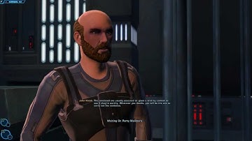 Sith Warrior Jail Dialog Class Quest SWTOR Star Wars The Old Republic