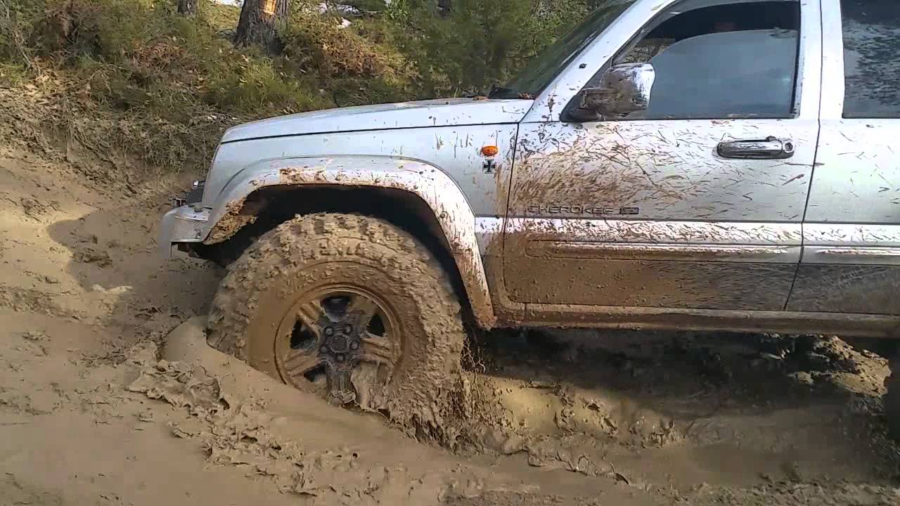 Jeep liberty 37"inches tires - YouTube